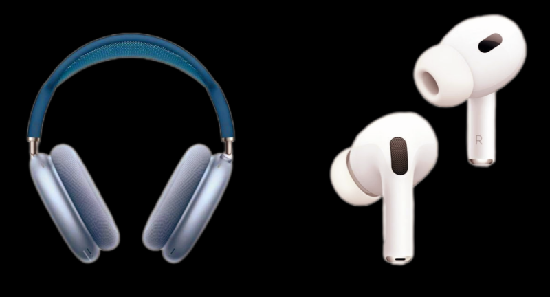 The AirPods and AirPods Max